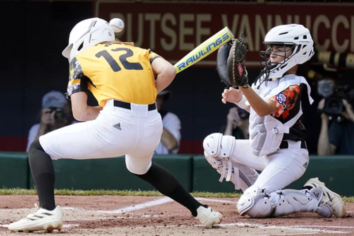 Stella Weaver, only girl playing at Little League World Series, gets a hit and scores