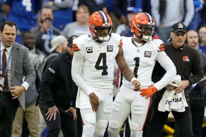 Browns QB Deshaun Watson out against Seahawks because of right shoulder injury