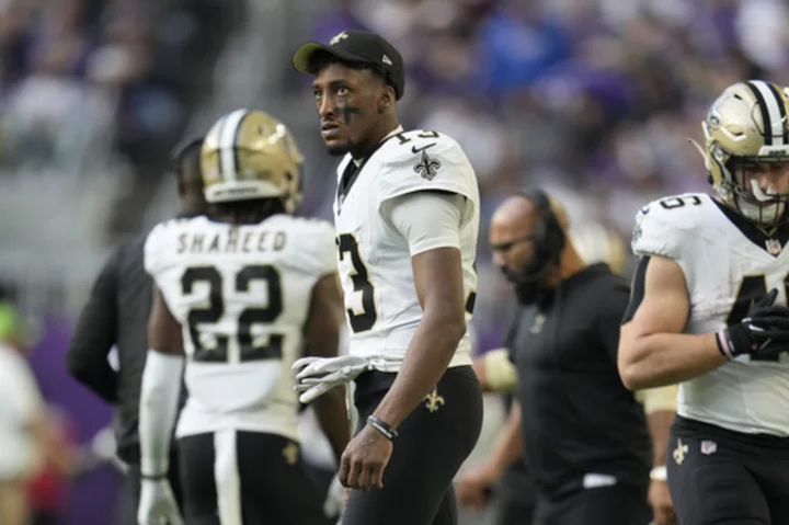 Saints place receiver Michael Thomas on injured reserve ahead of Atlanta trip