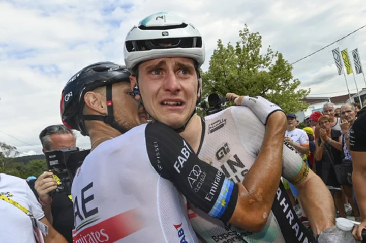 Mohorič sheds happy tears after winning Tour de France 19th stage as Vingegaard protects lead