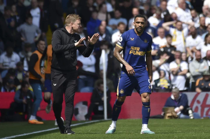 Fan confronts, pushes Newcastle manager Howe during Premier League game