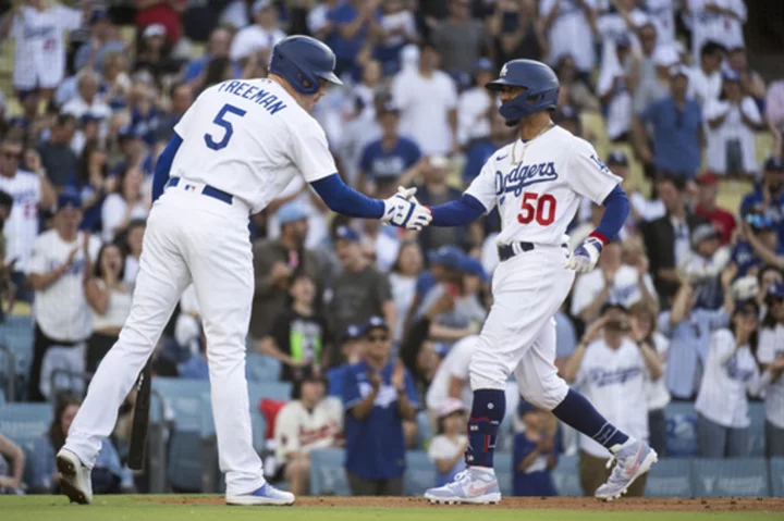 Betts hits MLB-record 10th leadoff homer in first half to help Dodgers rout Angels 10-5