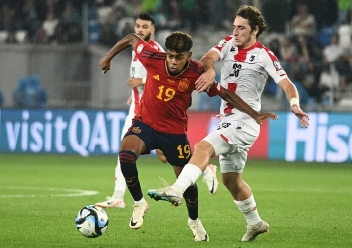 Yamal, 16, scores on debut as youngest ever Spain player