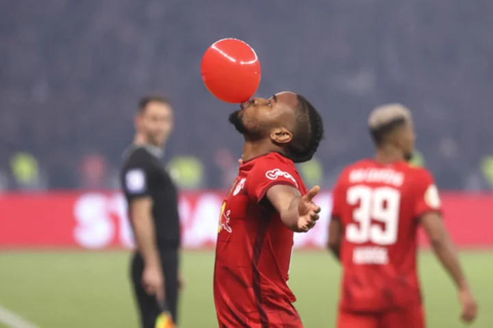 Nkunku shines as Leipzig beats Frankfurt to retain German Cup