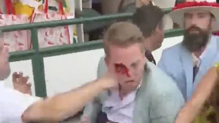 Kentucky Derby Fight Features Fancy Hats, Very Bloody Eye