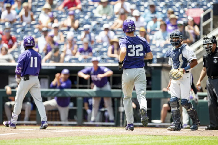 TCU ends Oral Roberts' surprising run with 6-1 win and will face Florida next at at CWS