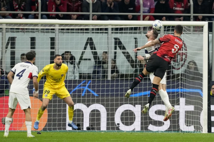 AC Milan scores its first goals in CL group to beat PSG 2-1. Donnarumma gets hostile reception