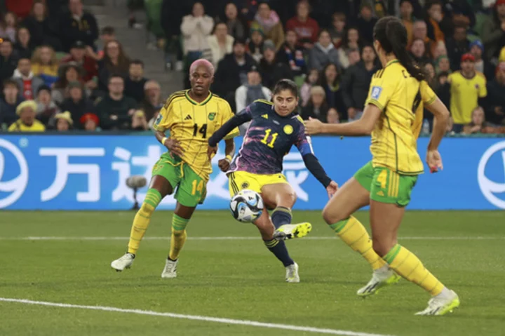 Usme leads Colombia to a 1-0 win over Jamaica and a spot in the Women's World Cup quarterfinals