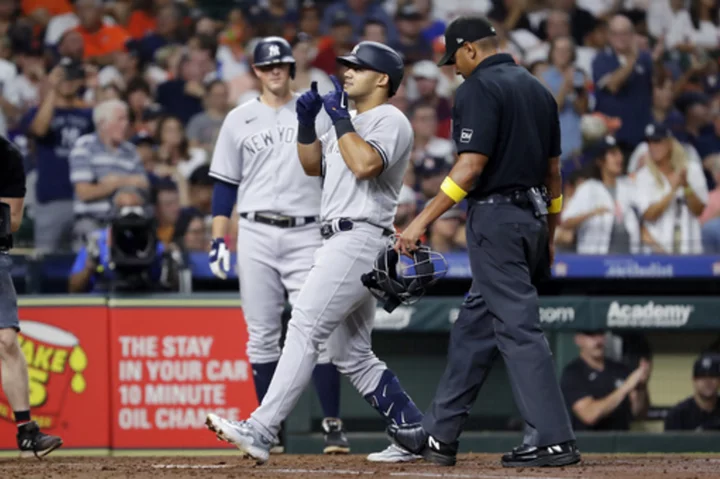 Prized prospect Domínguez homers again as Yankees complete 3-game sweep in Houston with 6-1 win