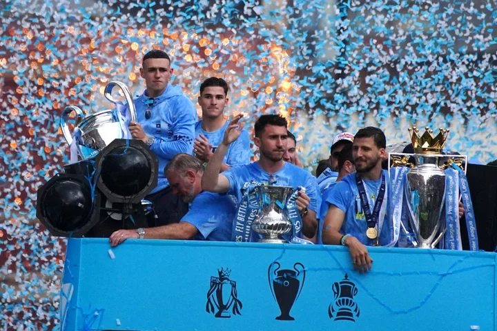 Manchester City’s trophy parade in pictures
