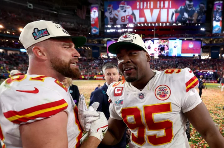 Travis Kelce begs Chris Jones to end giant Chiefs Super Bowl repeat distraction