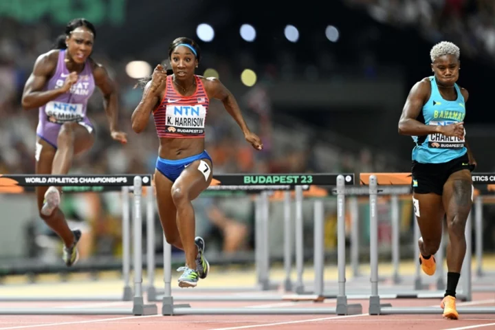 Harrison throws down gauntlet to 100m hurdles rivals