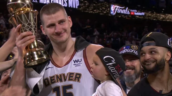 Nikola Jokic's Daughter Completely Unimpressed With Dad's New Finals MVP Trophy