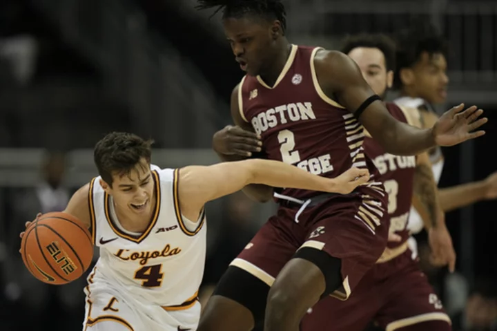 Norris scores 20, Loyola Chicago closes on 14-2 run to beat Boston College 71-68