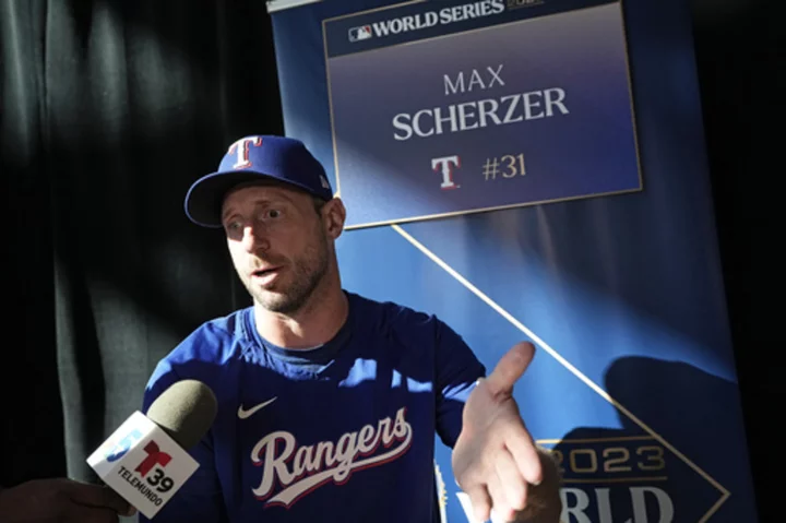 Rangers' Scherzer being glued together for start vs. Diamondbacks in World Series Game 3