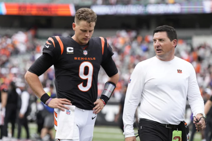 Joe Burrow's calf is sore again, an ominous sign for the 0-2 Bengals