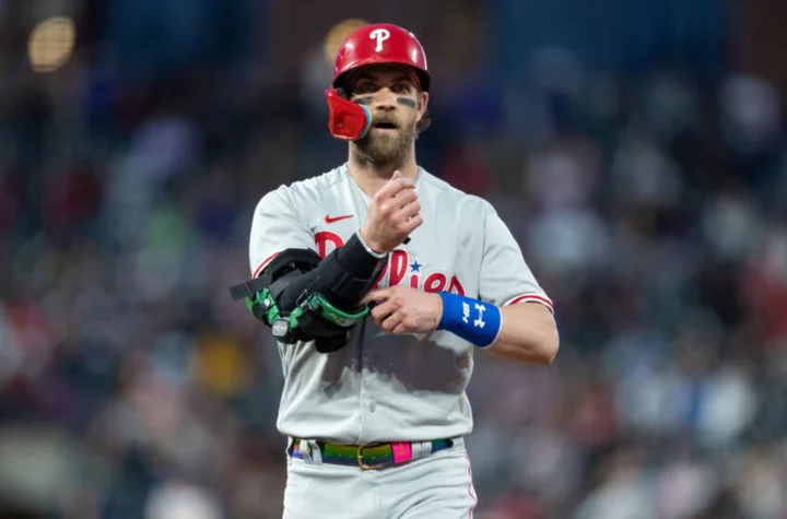 Heated Bryce Harper defends entire Phillies team in near-fight with Rockies (Video)