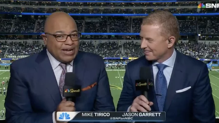 Mike Tirico Expertly Throws It To Commercial as Jason Garrett Awkwardly Adds 'Pretty nice!'