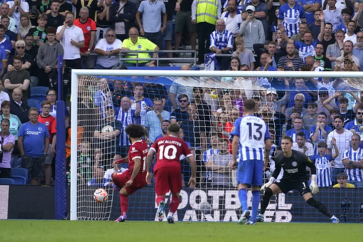 Liverpool held to 2-2 draw at Brighton in another setback for Jurgen Klopp's team