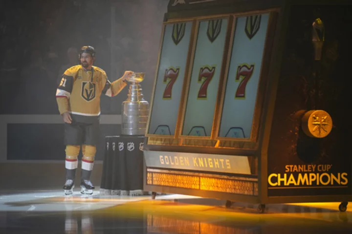 Golden Knights raise Stanley Cup championship banner before season opener