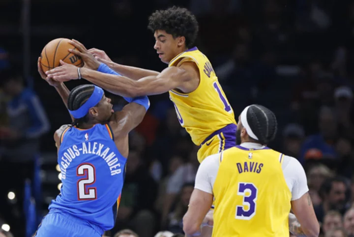 Shai Gilgeous-Alexander scores 33 as Thunder beat Lakers 133-110