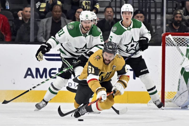 Marchessault breaks tie in shootout, unbeaten Golden Knights beat Stars 3-2