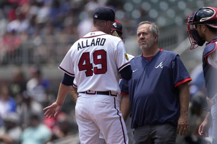Braves place lefty Allard on 60-day injured list with nerve inflammation in shoulder