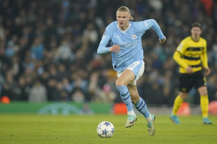 Haaland scores two as Man City beats Young Boys 3-0 and advances in Champions League