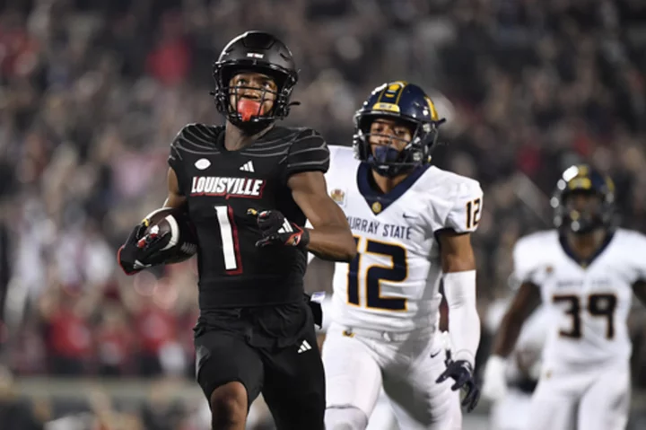 Jawhar Jordan, Jamari Thrash have 2 TDs each, Louisville routs Murray State 56-0 in home opener