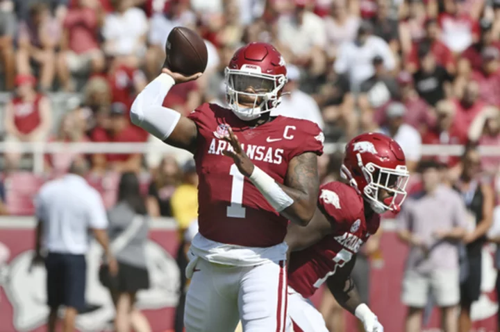 Arkansas and BYU each seeking a 3-0 start in rematch of a game the Razorbacks won in a 2022 shootout