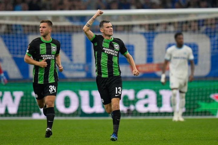 Brighton rally from two goals down to earn Europa League draw at Marseille