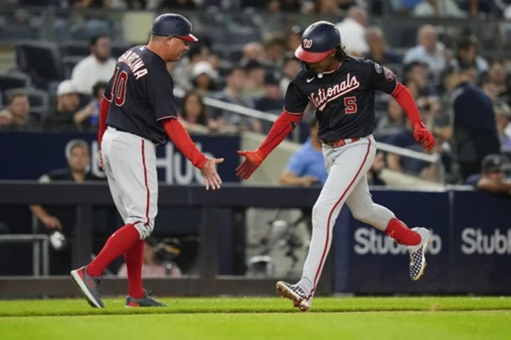 Yankees fall to Nationals 2-1 as losing streak reaches 9 games for the first time in 41 years