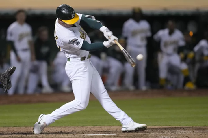 Brent Rooker slugs a 2-run homer in the bottom of the 9th as the Athletics beat the Royals 6-4