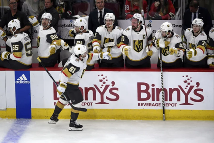 Bedard scores for Chicago, but Roy and Stone lead undefeated Golden Knights past the Blackhawks