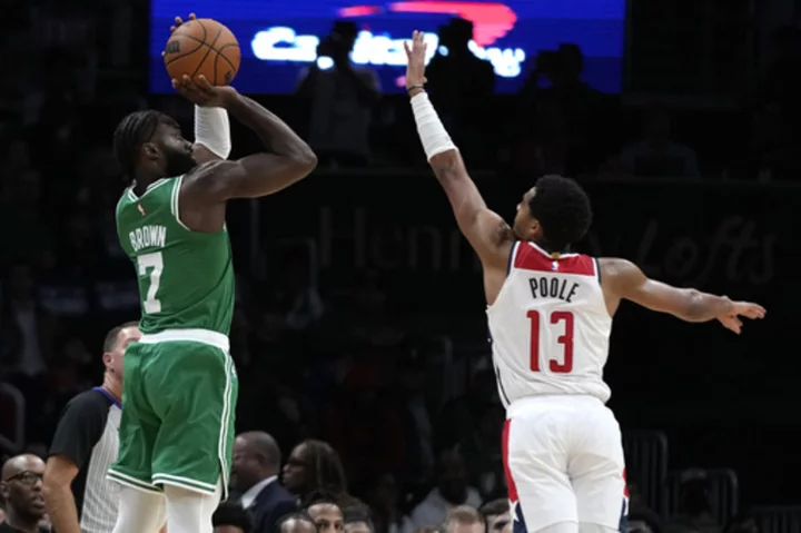 Jaylen Brown scores 36 points as Celtics race past Wizards 126-107