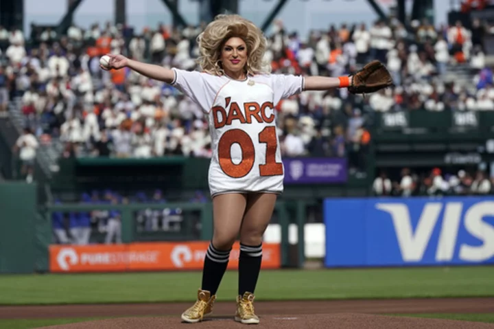 AP PHOTOS: MLB teams celebrate LGBTQ+ community with ballpark Pride Nights