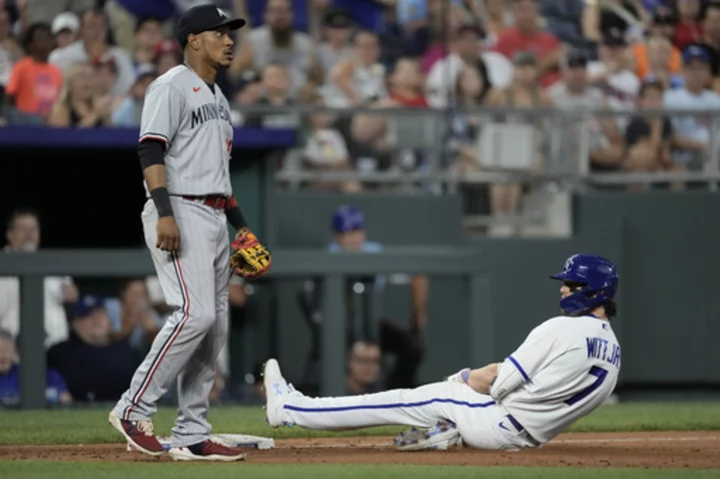 Bobby Witt Jr. leads Royals with 3 RBIs in 10-7 win over Twins