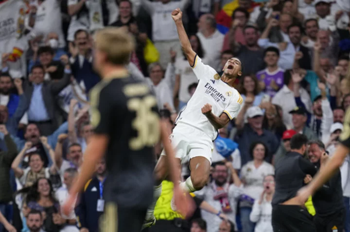 Bellingham scores in stoppage time to give Real Madrid win over Union Berlin in Champions League