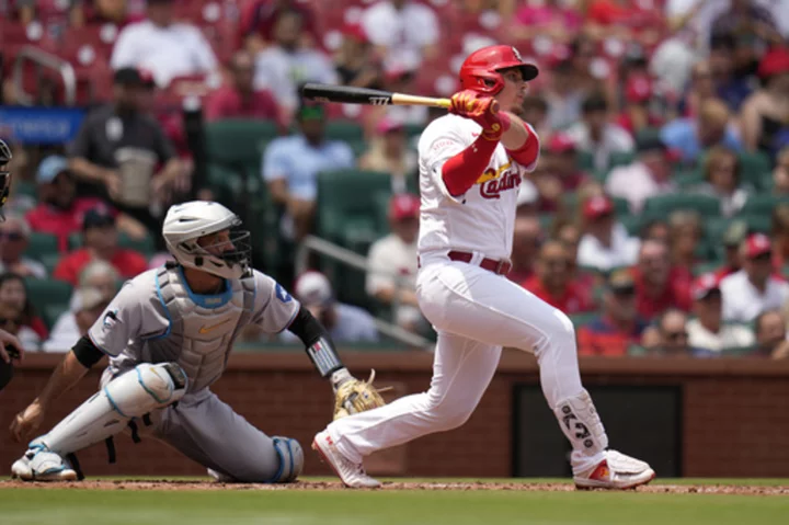 Gorman's 4 RBIs lift Cardinals over Marlins 6-4 for 2nd series sweep this year