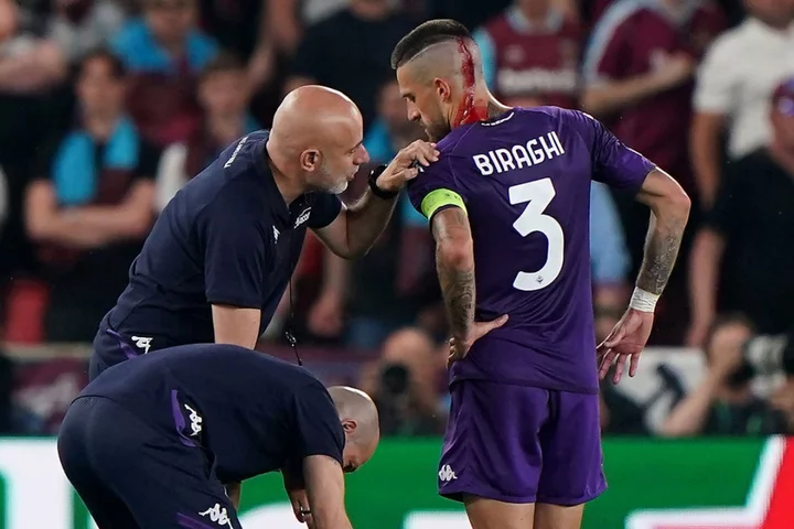 West Ham promise to take action against fans who threw objects onto Prague pitch