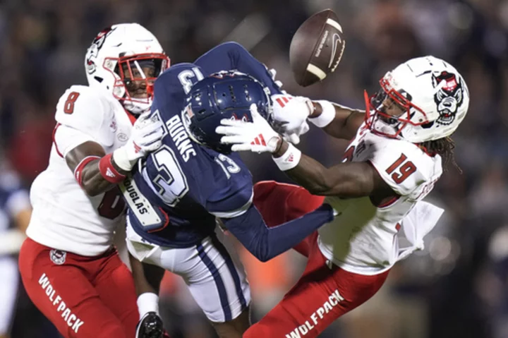 North Carolina State beats UConn 24-14 in season opener for both teams