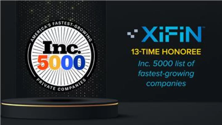 XiFin Named to Inc. 5000 List of Fastest-Growing Private Companies in America for 13th Time