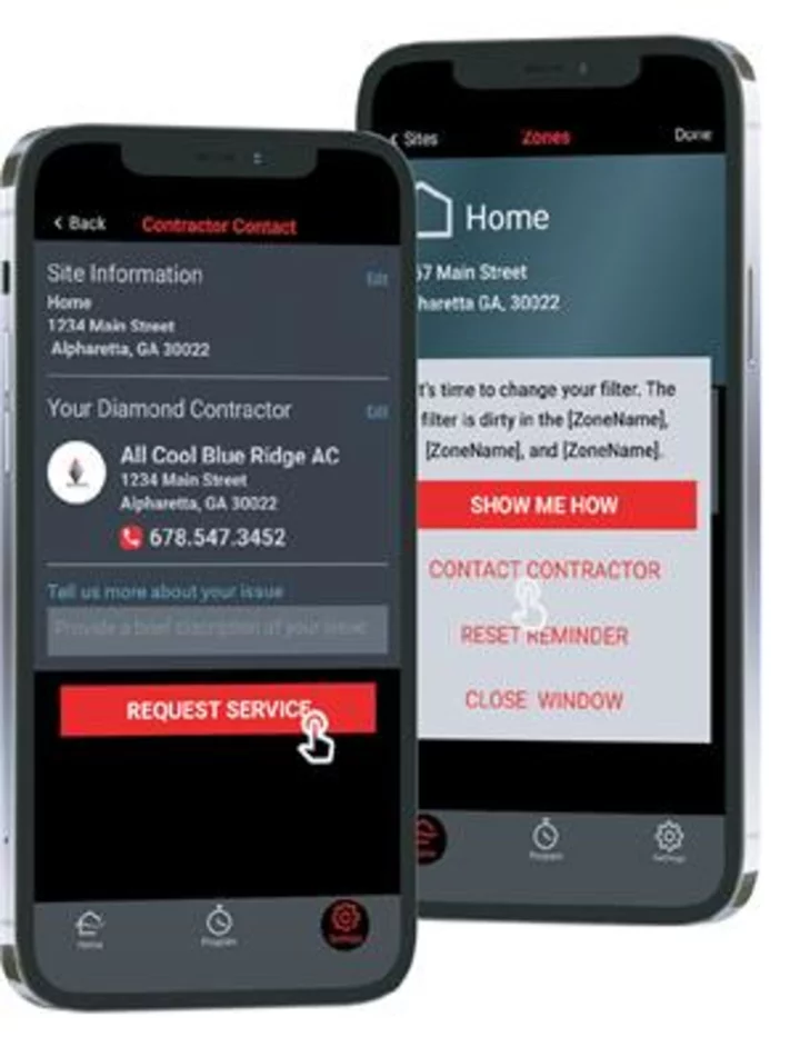 New smart feature connects HVAC contractors and homeowners within app for enhanced service