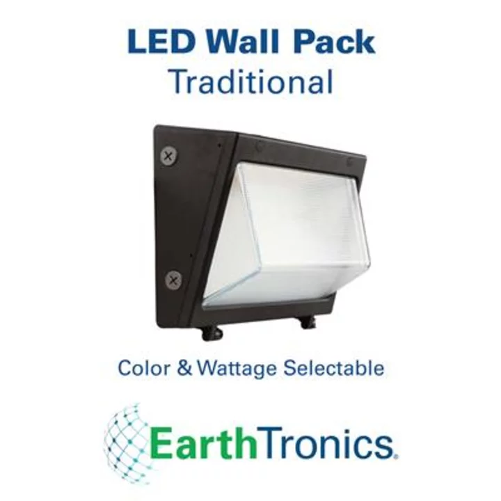 EarthTronics Introduces Two LED Wall Packs with Watt and Color Selectability for Precise Exterior Security Illumination