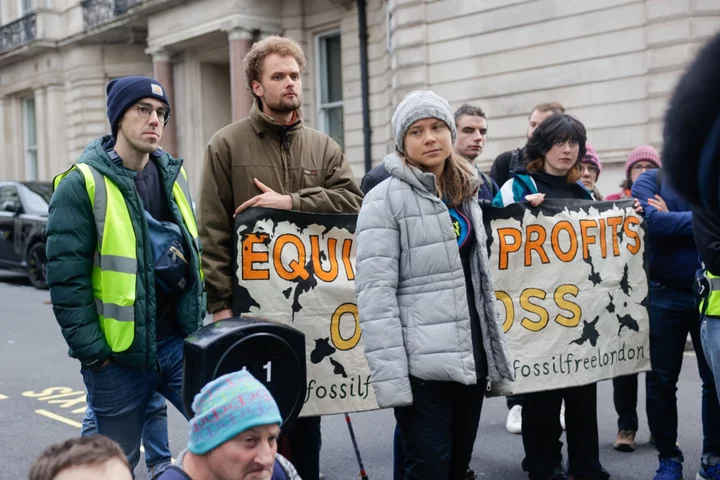 Climate Protesters Block Oil Executives From London Event