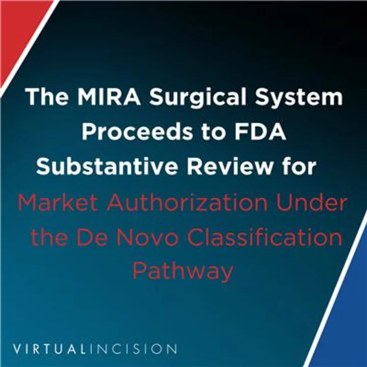 The MIRA Surgical System Proceeds to FDA Substantive Review for Market Authorization Under the De Novo Classification Pathway