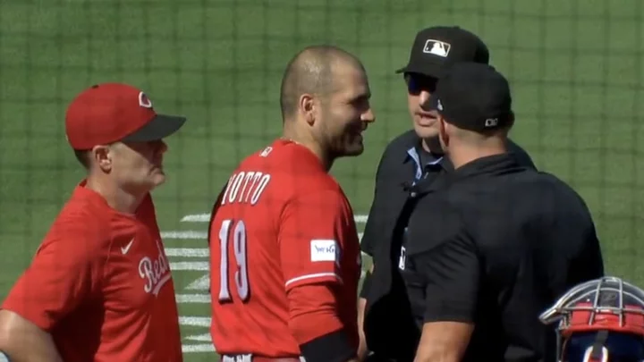 Joey Votto Very Polite to the Umpires After Getting Ejected For Arguing Horrible Strike in Final Game