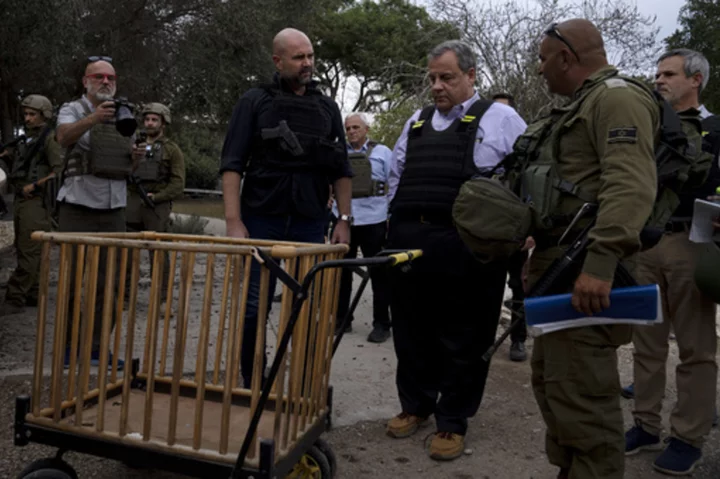 GOP hopeful Chris Christie visits Israel, says the US must show solidarity in war against Hamas