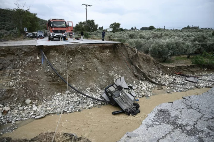 Greece launches rescue effort in flooded villages