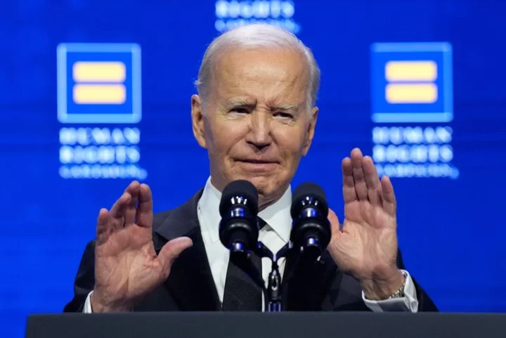 Biden takes jobs message to Republican hardliner Lauren Boebert's district